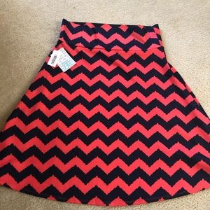 Lularoe Chevron Azure Skirt- 2XL